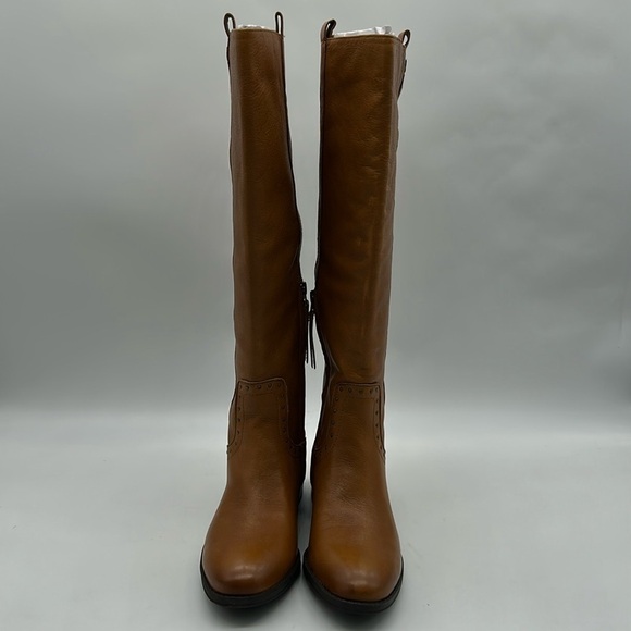 1276- Sam Edelman Prina2 Whiskey Lea Leather Boots Size 6 Wide Calf NWT - Picture 3 of 13